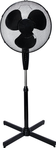 ACME staande ventilator | Zwart | Kruisvoet | 3 Standen | Verstelbaar