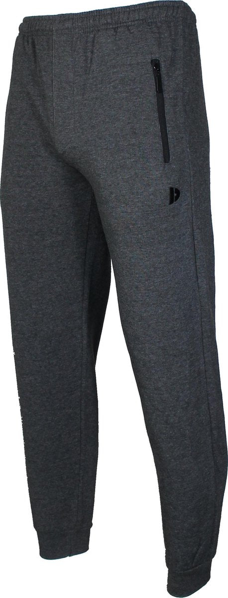 Donnay Joggingbroek met elastiek - Sportbroek - Heren - Maat XXXL - Donkergrijs gemêleerd