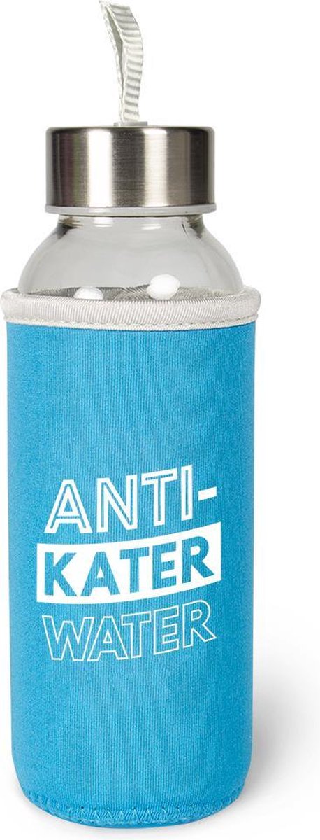 Anti - Kater Waterfles van glas met isolatie
