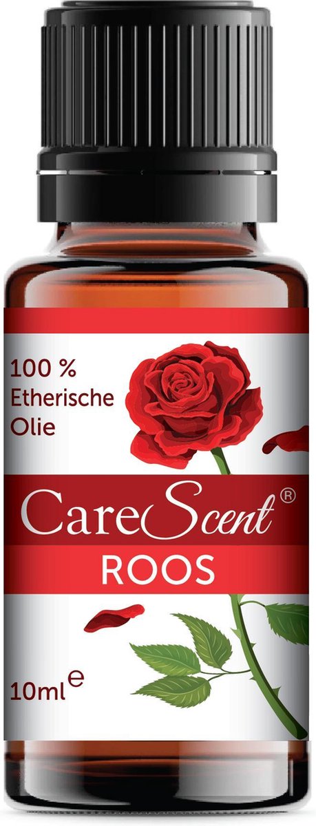 CareScent Roos Etherische Olie | 100% Puur | Rozen | Essentiële Olie voor Aromatherapie | Aroma Olie | Aroma Diffuser Olie | Rozenolie - 10ml