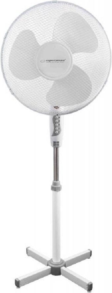 Staande Ventilator Met Bescherming - Statiefventilator 40cm - Wit