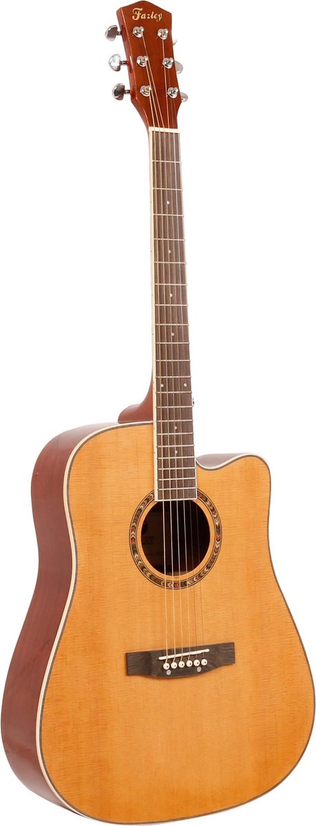 Fazley W65-NT akoestische western gitaar naturel + gigbag + stemapparaat