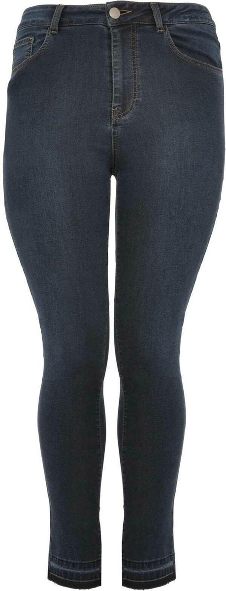Yoek | Grote maten - dames jeans high waist - donkerblauw