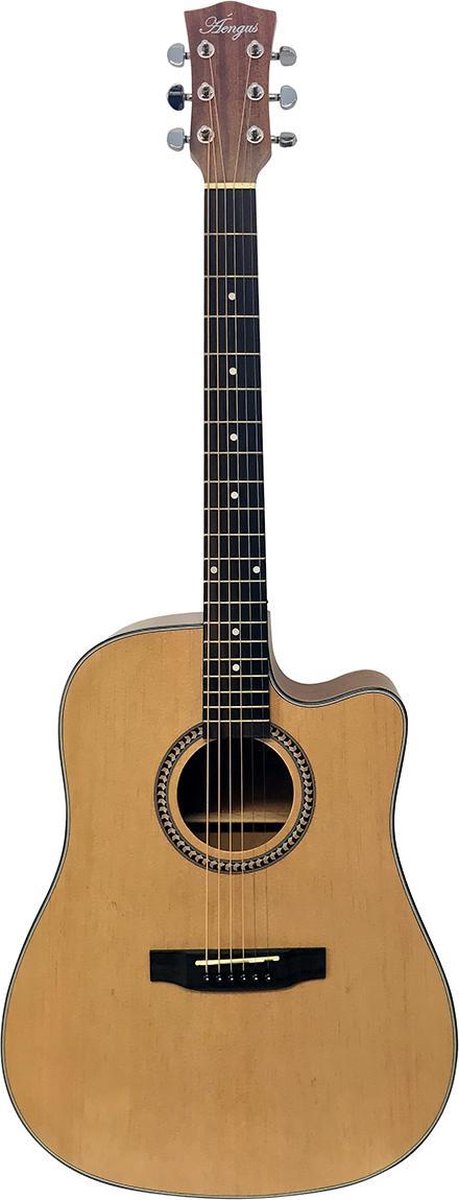 Áengus 41" Akoestische gitaar Sapeli – Dreadnought Western gitaar - solid Spruce top & Sapele body