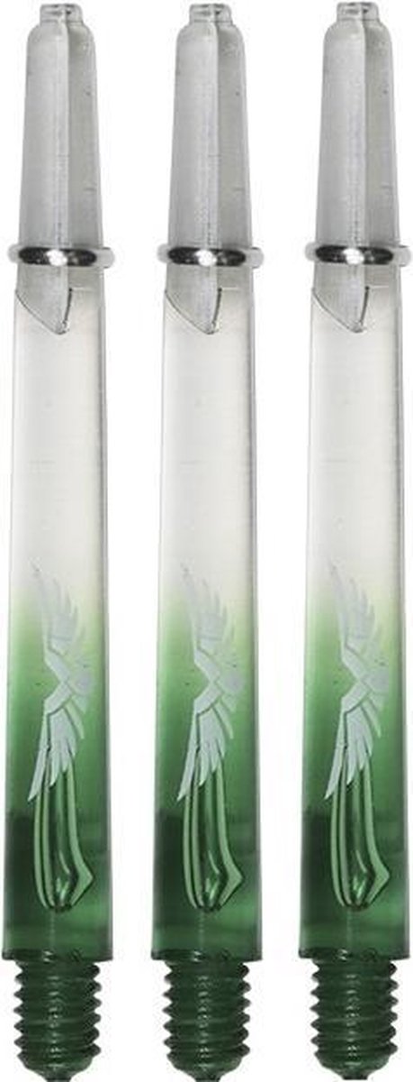Shot Eagle Claw Duo Dartshafts - Clear - Groen - Medium - (1 Set)