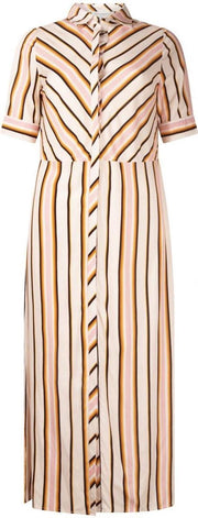 Tramontana Dress Summer Stripes Print - M
