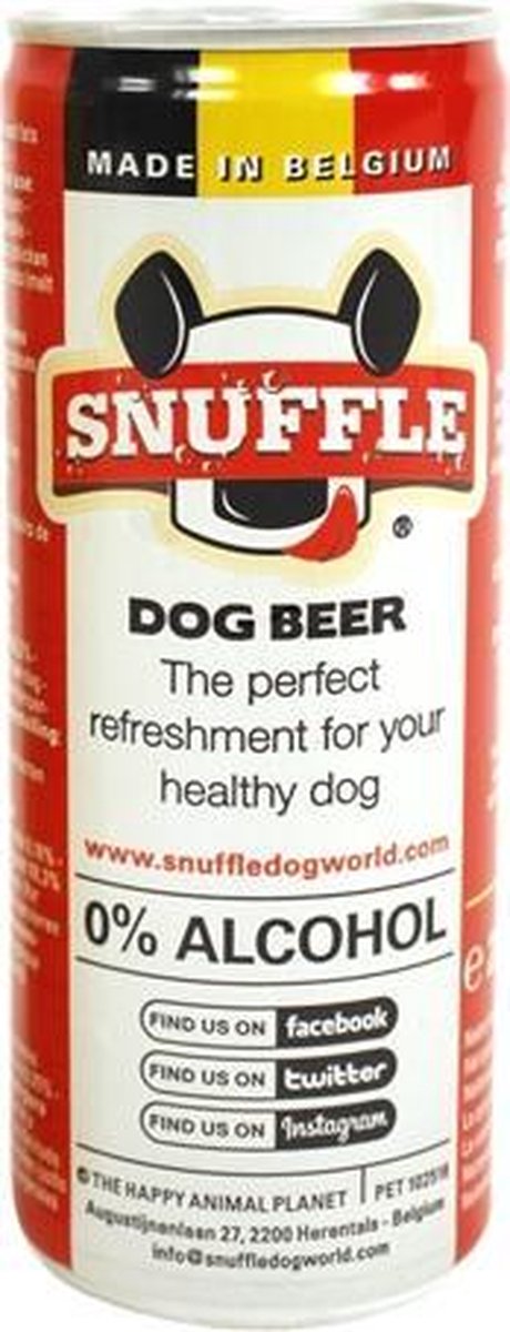 Snuffle hondenbier rundsmaak in blik - 25 cl - 1 stuks