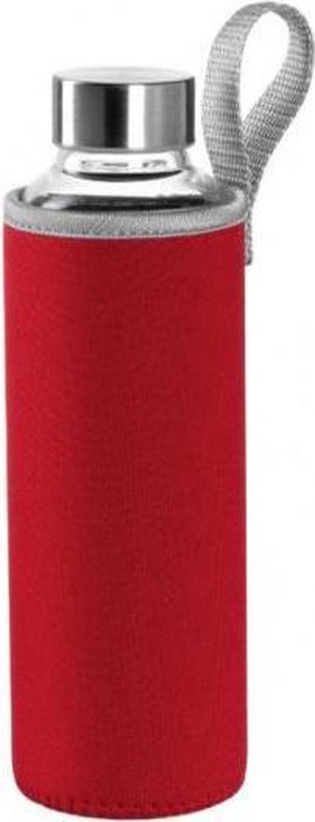 Montana Drinkfles 500 Ml Glas Rood/Transparant