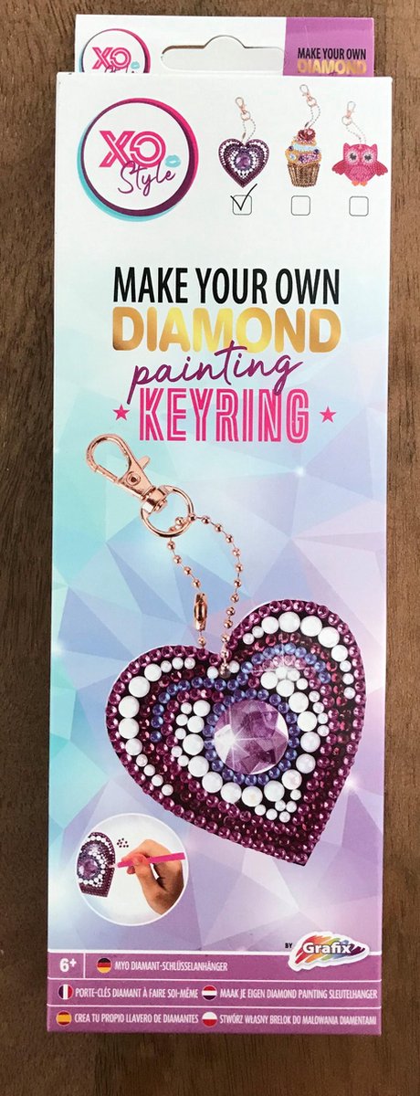 Diamond Painting sleutelhanger Hartje