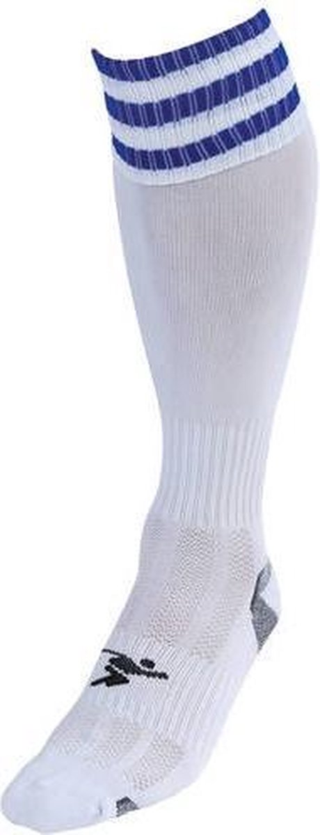 Precision Voetbalsokken Pro Unisex Nylon Wit/blauw Maat 40-44