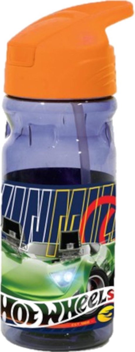 Hot Wheels Drinkbeker Canteen 500 Ml Blauw/oranje