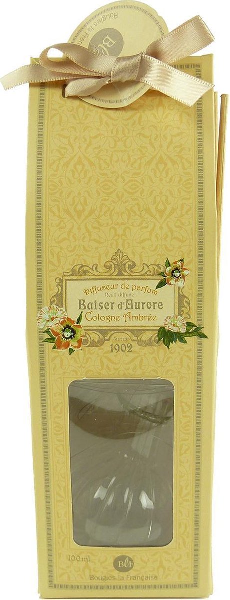 Bougies La Francaise Baiser d'Aurore Keulen Ambree Kamergeur met sticks van 100ml