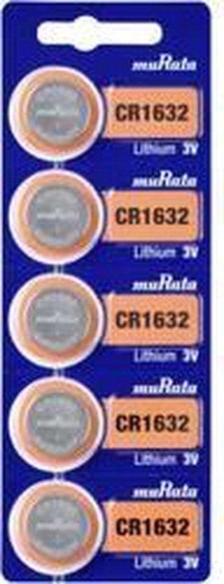 CR1632 Knoopcel Lithium 3 V 140 mAh Murata CR1632-BEABAE 5 stuk(s)