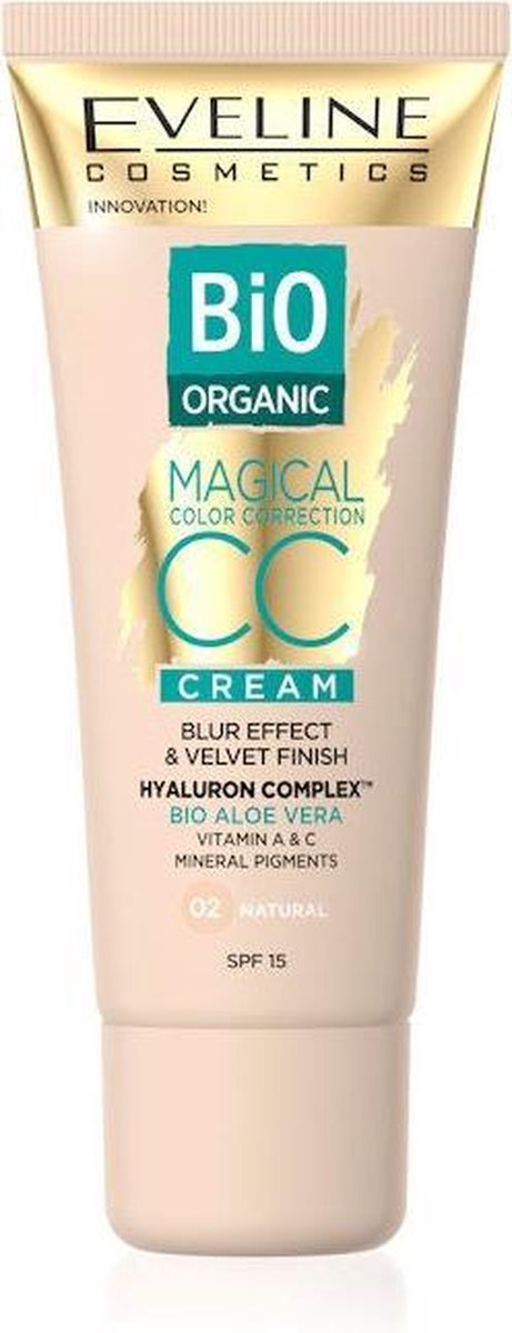 Eveline Cosmetics Bio Organic Magical Color Correction CC Cream - #02 Natural