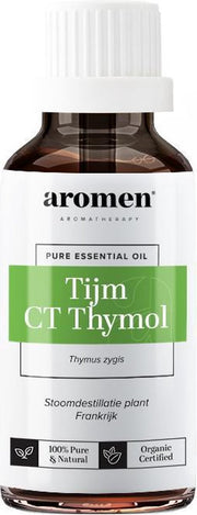 Aromen Essentiële Olie Tijm Ct Thymol Bio 10 Ml Transparant