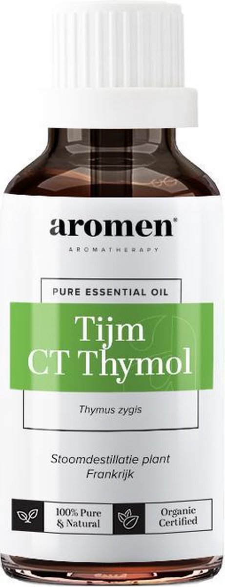 Aromen Essentiële Olie Tijm Ct Thymol Bio 10 Ml Transparant