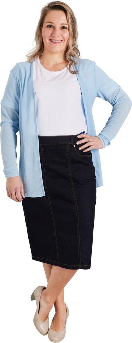 Dames rok denim ritssluiting | Maat 54