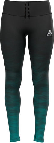 ODLO Zeroweight Print Tight Dames - groen - maat S