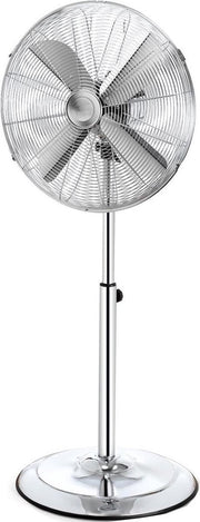 Ventilator - Igia Qino - Statiefventilator - Staand - Rond - Mat Zilver - Aluminium