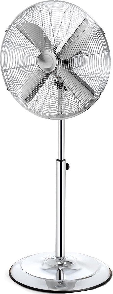 Ventilator - Igia Qino - Statiefventilator - Staand - Rond - Mat Zilver - Aluminium