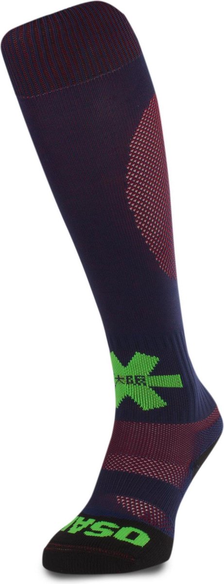 Hockeysokken Navy Red Melange