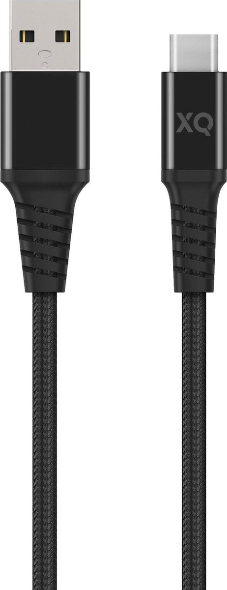 XQISIT Extra Strong Braided USB C 3.0 to USB A 2 Meter black