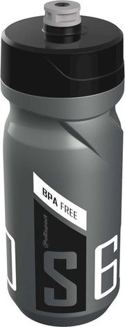 Bidon Polisport S600 met schroefdop - 600 ml - zilver/zwart/wit