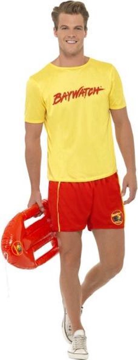 Baywatch strandwacht kostuum | Shirt + Shorts | Verkleedkleding heren maat L (52/54)