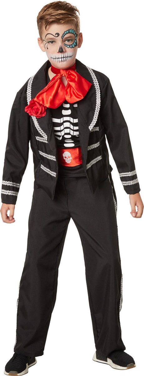 dressforfun - Griezelige schooljongen 152 (11-12y)  - verkleedkleding kostuum halloween verkleden feestkleding carnavalskleding carnaval feestkledij partykleding - 301998