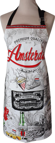 Memoriez Keukenschort Amsterdam Nederlandse Specialiteiten 100% Katoen