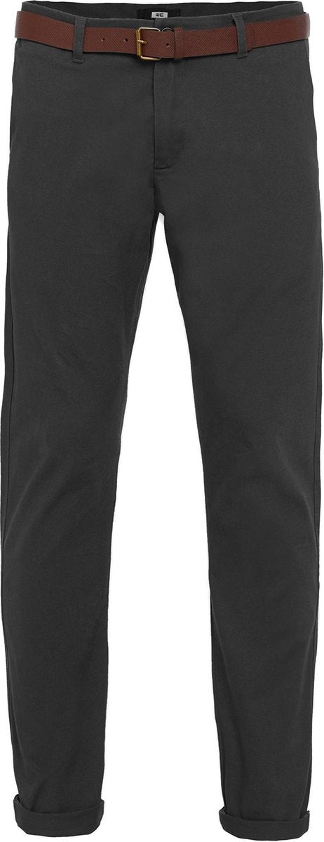 WE Fashion Heren effen slim tapered chino - Maat W38 X L34