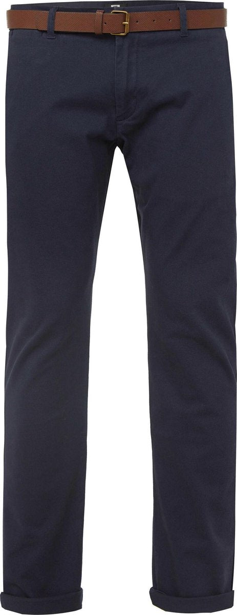 WE Fashion Heren effen slim tapered chino -Maat W31 X L32