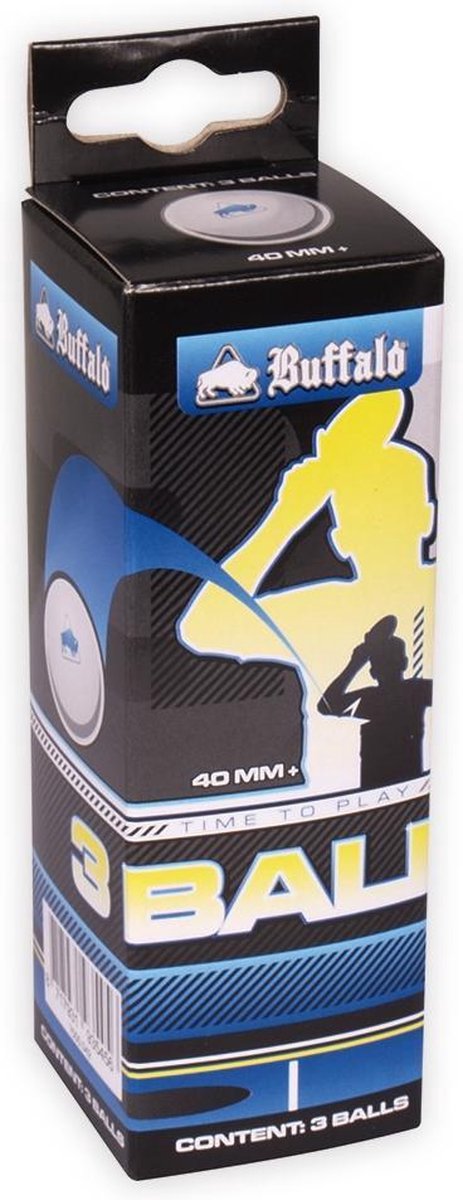 Buffalo Competition Tafeltennisballetjes - 3 stuks - plastic