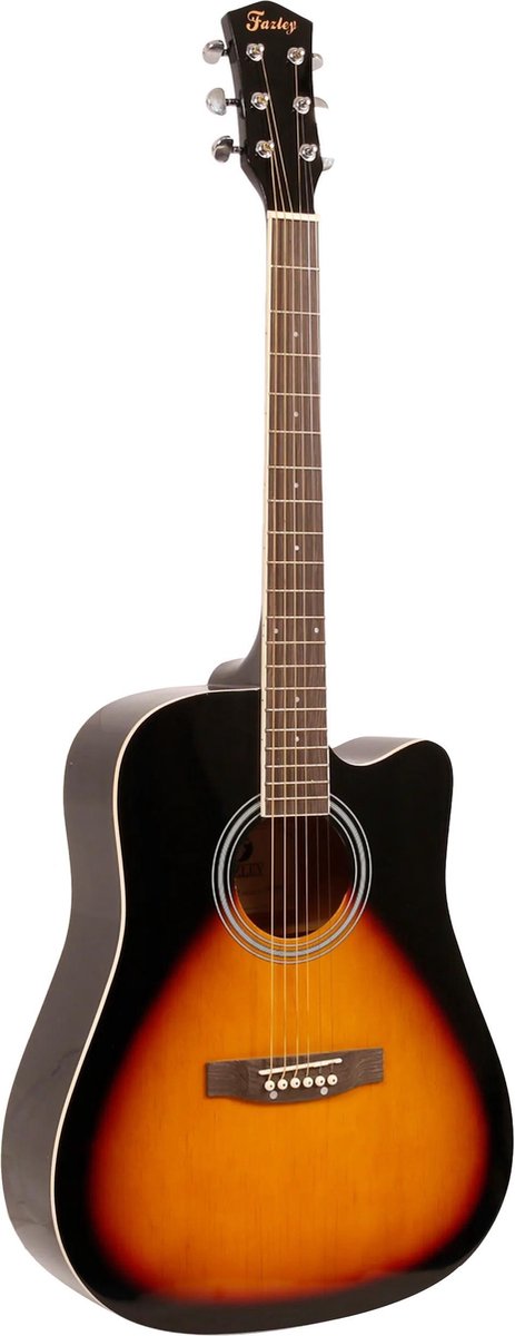 Fazley W40-SB akoestische western gitaar sunburst + statief + stemapparaat