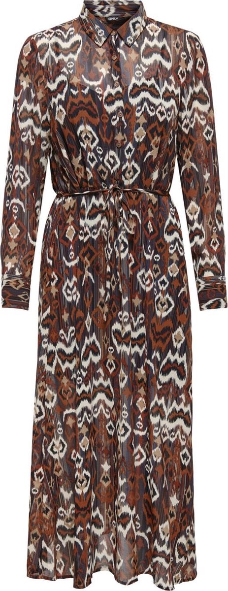 ONLY ONLELOISE L/S MIDI DRESS WVN Dames Jurk - Maat M