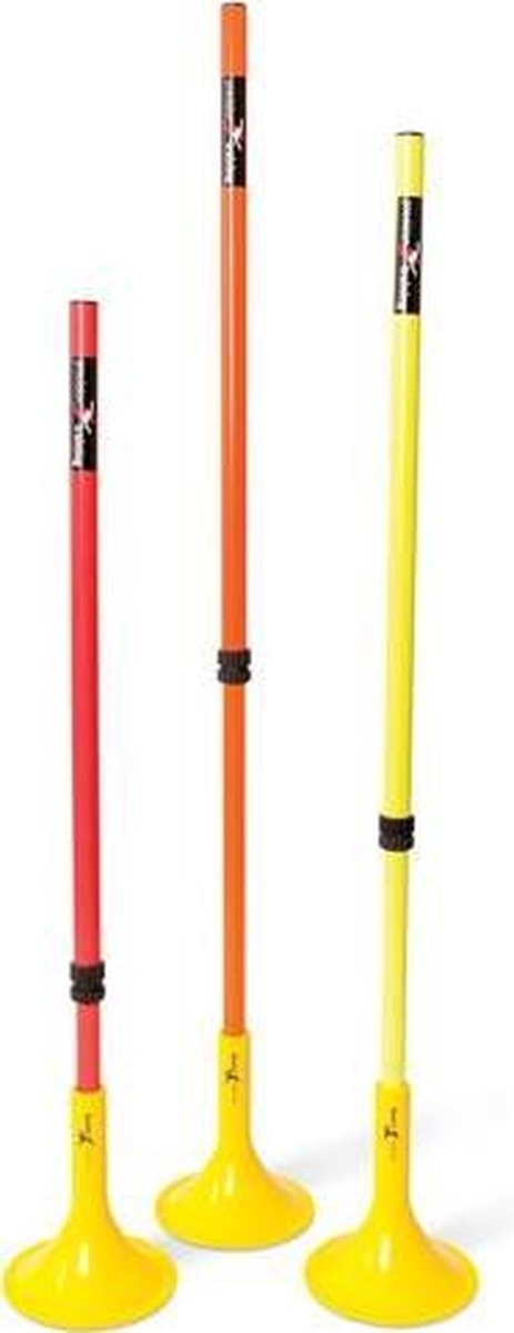 Precision Trainingspalen 90-170 Cm Pvc Rood/geel/oranje 13-delig