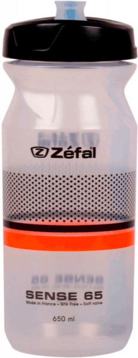 Bidon Zefal Soft Sense zwart/wit/oranje 650ml