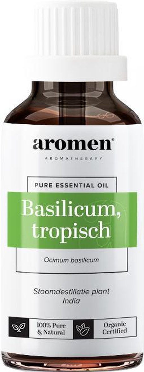 Aromen Essentiële Olie Tropische Basilicum Bio 10 Ml Transparant