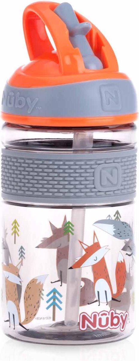 Nûby - Drinkbeker met Harde Tuit uit Tritan™ - 360ml - Grijs - 3jaar+