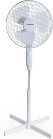 Daewoo DVS1699V - Statiefventilator - Staande Ventilator - 3 standen - 50 Watt - Fluisterstil – Wit