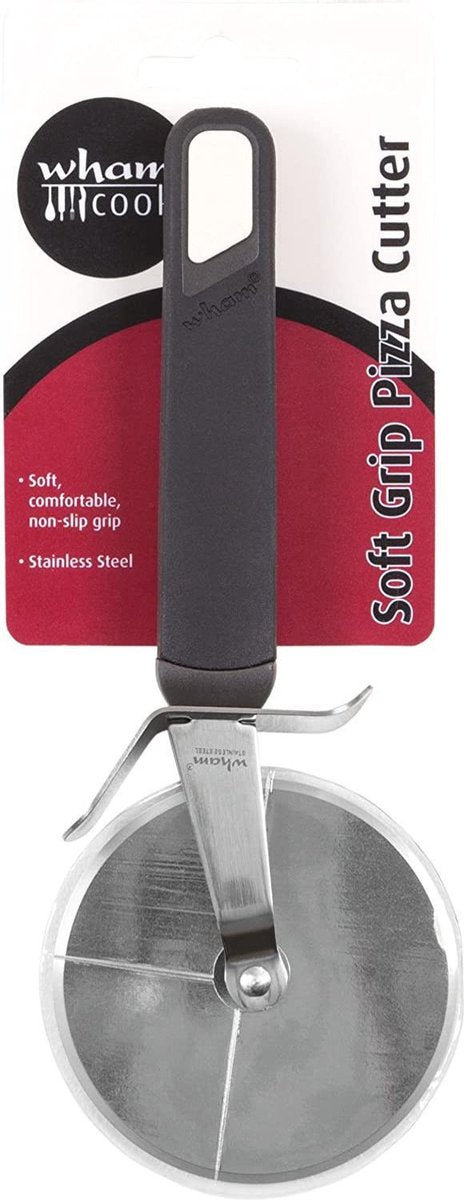 Wham Pizzasnijder Soft Grip 21 X 6 Cm Rvs Zilver/zwart
