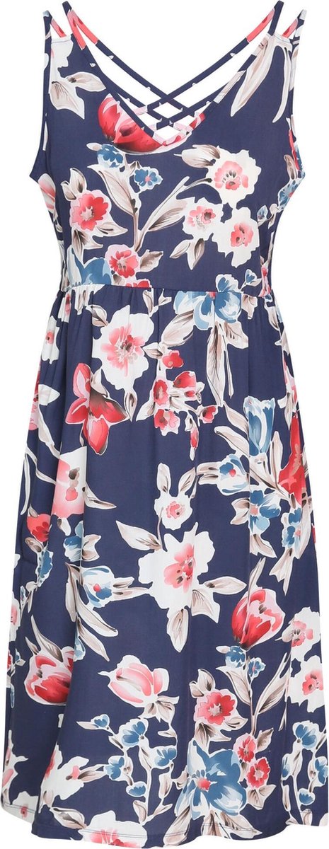 Cassis Dames Lange jurk in viscose met aquarelbloemen - Maat M
