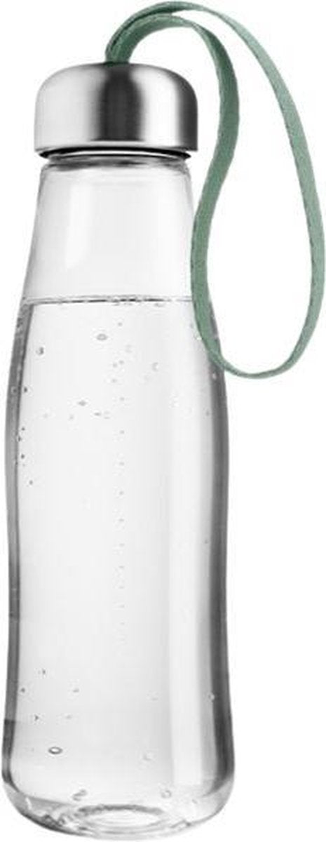 Eva Solo Drinkfles Urban To Go 500 Ml Glas Transparant/groen