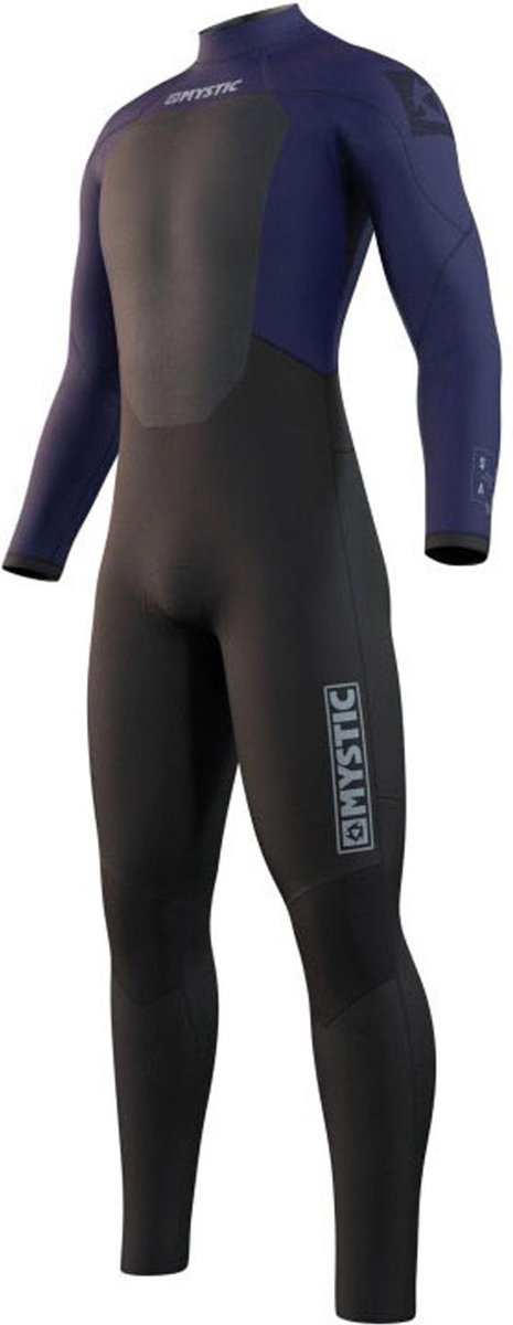 Mystic star Wetsuit - Maat M  - Mannen - donker blauw - zwart - wit