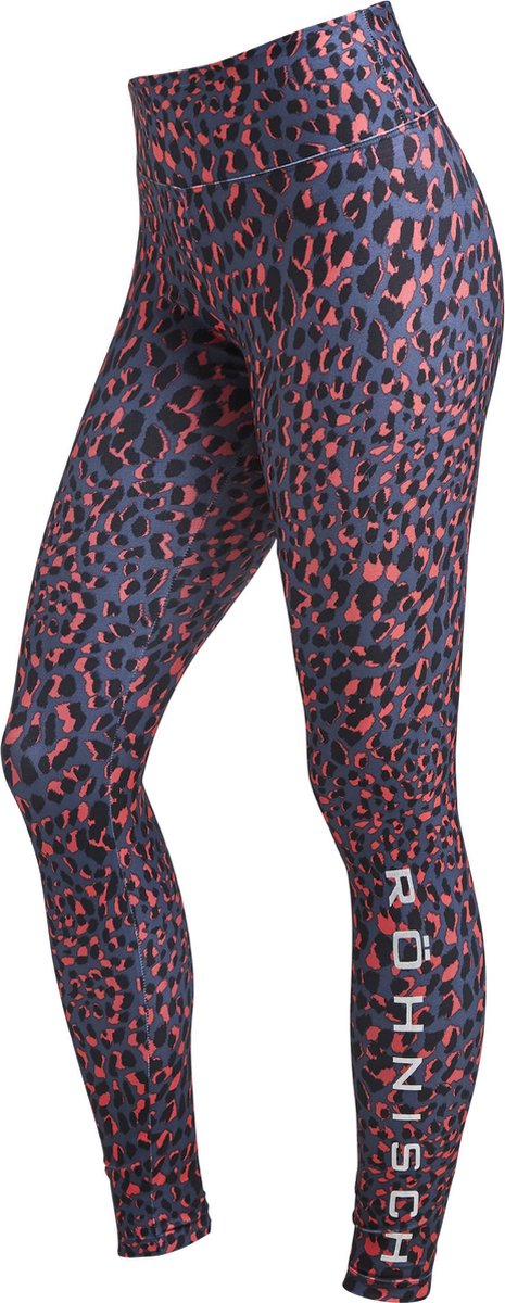 Rohnisch Flattering Printed Tights Dames Sportlegging - Coral Spot - Maat XXXL