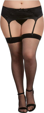 Back Seam Thigh High Dmd - OSQ - Black - Maat  OSQ