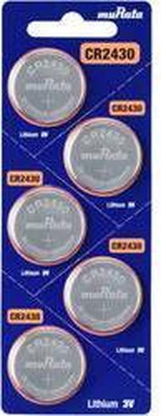 CR2430 Knoopcel Lithium 3 V 300 mAh Murata CR2430-BEABAE 5 stuk(s)