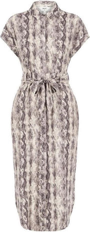 Objhannah S/s Palm Shirt Dress Pb9 23034512 Sandshell/snake Print