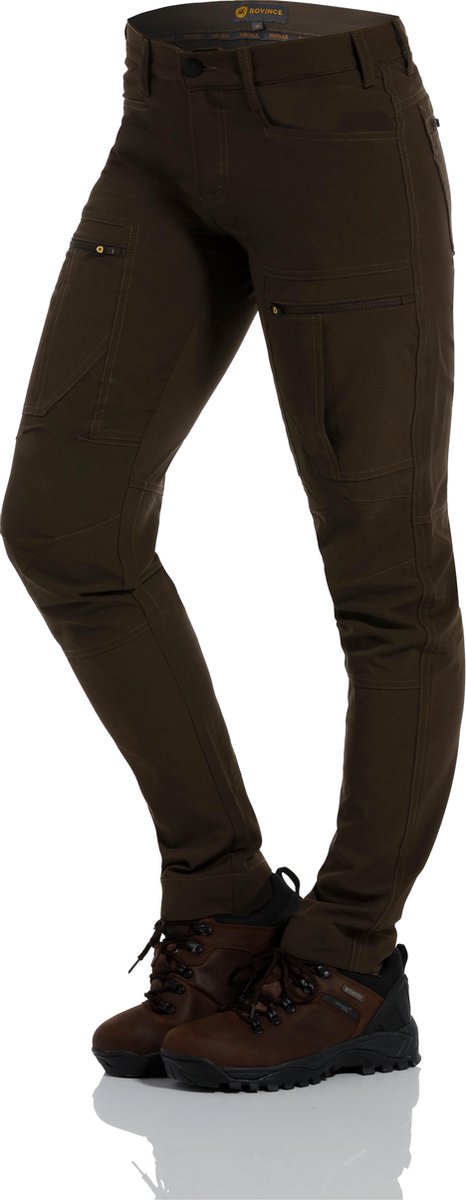 Rovince Outdoorbroek / Wandelbroek Dames - Maat: 42 - Stof: Stretch - Kleur: Groen
