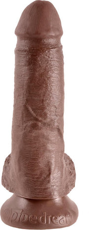 Pipedream King Cock realistische dildo 7 Inch Cock - With Balls bruin - 7